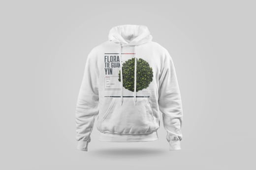 Hoodie — Floral Tie Guan Yin