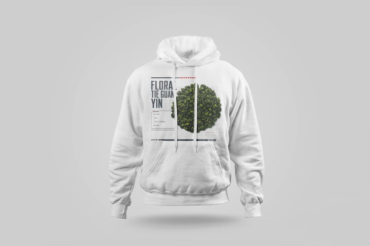 Hoodie — Floral Tie Guan Yin