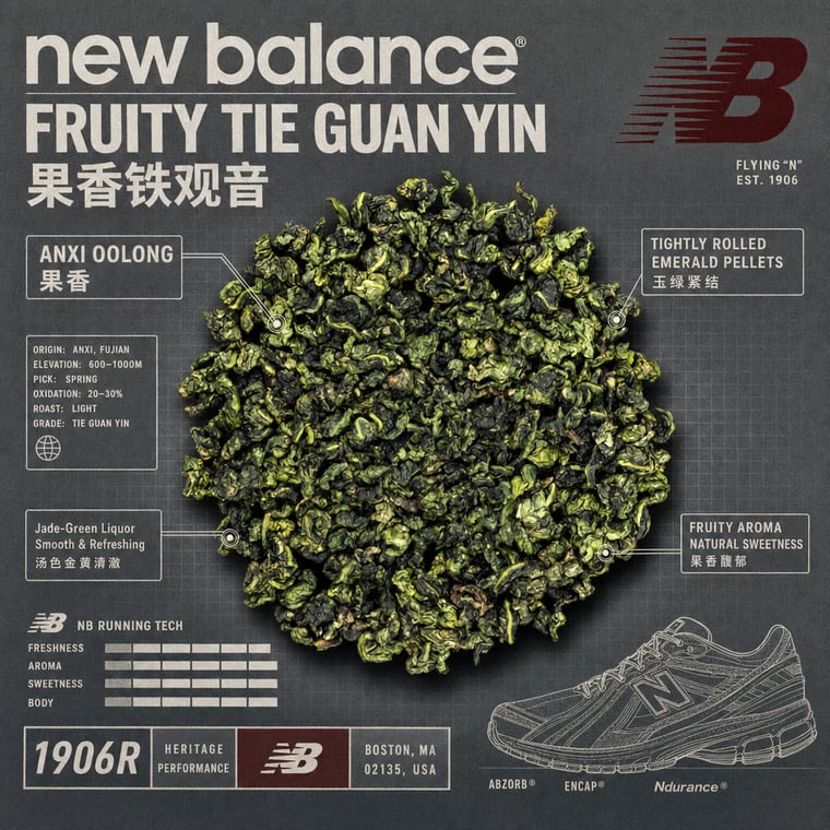 The design — Fruity Tie Guan Yin